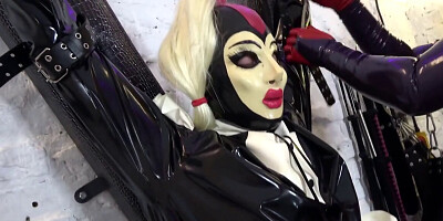 Lady Blackdiamond wants to have fun with two masked men