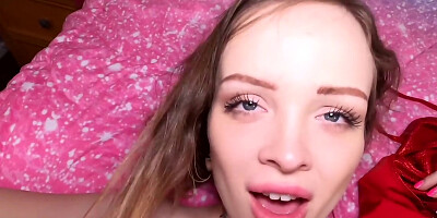 Petite chick Aliya Brynn gets fucked in a POV-style video
