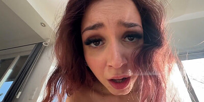 Busty pregnant girl in black stockings gets shagged
