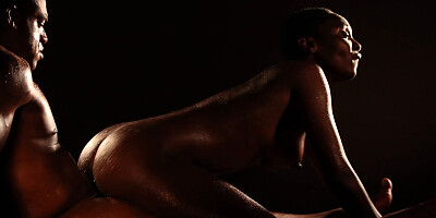 Interracial bang session featuring Zaawaadi and Aaron Rock