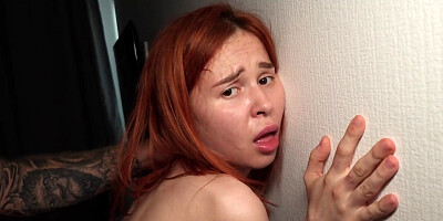 His redhead girlfriend never tried rough sex before