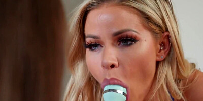 Poor chick forced to share husband's dick with his blonde ex-GF