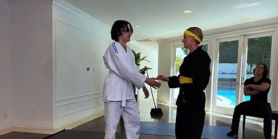 Karate boy ends up fucking his perfect looking coach