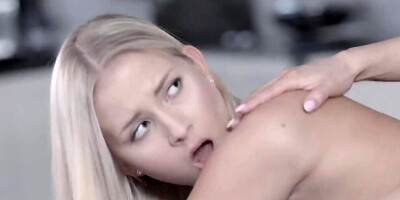 Sex with girlfriend is the best gift for brunette birthday girl
