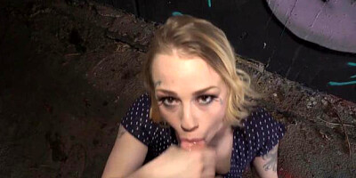 European Chrystal Sinn in a dress creampied outdoors