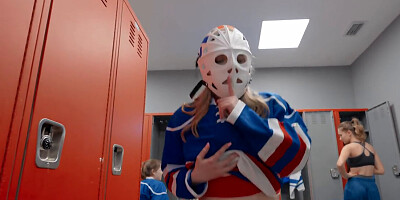 Hung lad Lucas Frost banging hockey player Harlow West