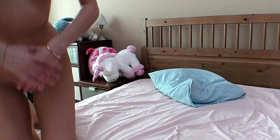 Blonde babe takes on a dick while sucking another one