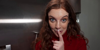 Facial for a redhead with blue eyes after POV fucking