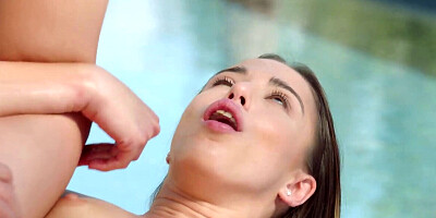 Flexible Anastasia Brokelyn gets a huge cock shoved up her ass