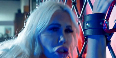 Curvy blonde is being tortured by a sex crazed lesbian