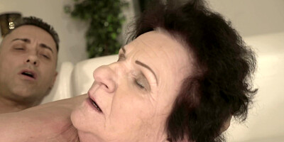 Clean-cut male amazed with beauty of mature woman fucking her