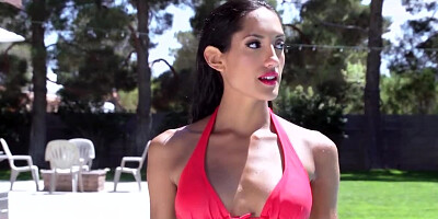 Delectable Latina girl imagines how bald neighbor fucks her pussy