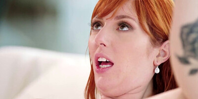 Double penetrated pale redhead looks like she's in pure bliss