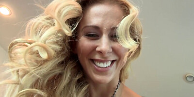 MILF Cherie DeVille filmed POV-style riding a strap-on dildo