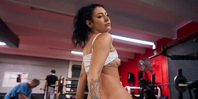 James Angel in the gym with the thick babe Raven Lane