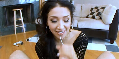 Gypsy in black stockings sucks dick and takes backshots POV