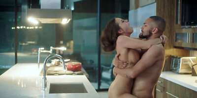 Big breasted MILF fucks a BBC pornstar in her expensive apartment