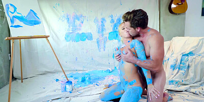 Painter pumps his nude model full of big cock