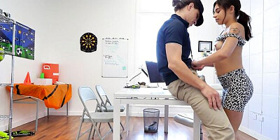 Good young angel Aria Valencia impaled by pretty fat penis