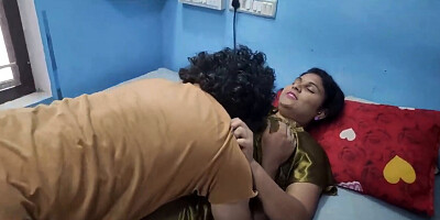 Indian couple getting frisky and he starts to lose control