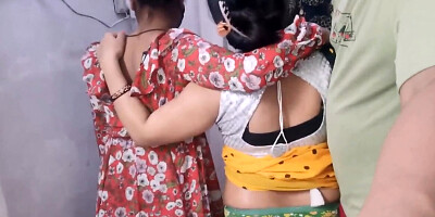 Two pairs of nice Indian tits revealed to the camera
