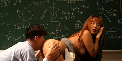 Sexy student gets ger pussy licked by horny proffessor