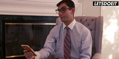 Gina Valentina, Karlee Grey and Maddy O'reilly Fuck Rich Nerd Stud for Some Cash