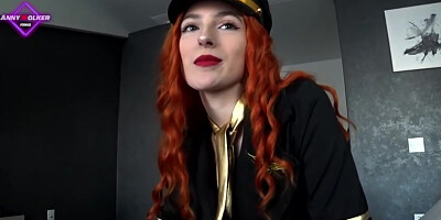 Flight Attendant got off the Plane and Immediately got on Her Boyfriend's Cock
