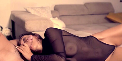 Hot Brunette Eager for Cum Sucks My Cock Draining all My Cum - Steve Mori Leak 3