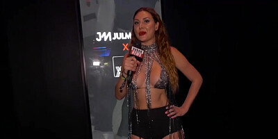 Interviews with Vixen Models in Amsterdam by Naked News Reporter & Public Fla...