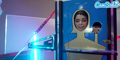 Cam Soda featuring Nicole Aria and Harley Haze's doggystyle action