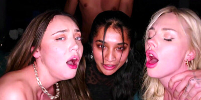 Three Partners Reach Climax at Private Gathering