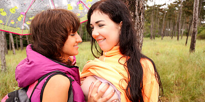 No limits for two true fucking lezzies... in the woods
