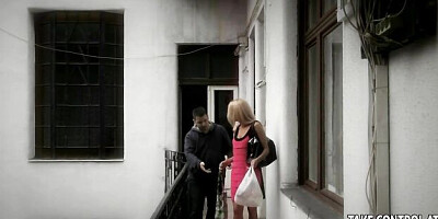 Glamorous lady-love at BDSM movie