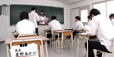 Provocative Akari Hoshino's big tits dirt