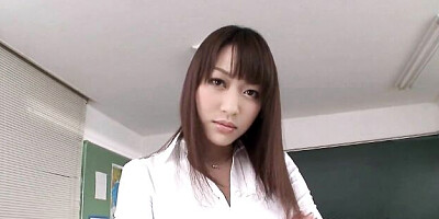 Provocative Akari Hoshino's big tits dirt