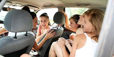 A group of slutty friends getting together for a trip
