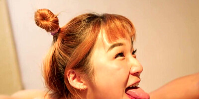 Cute Chinese babe taking hard dick all the way inside
