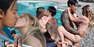 Poolside encounter with online match