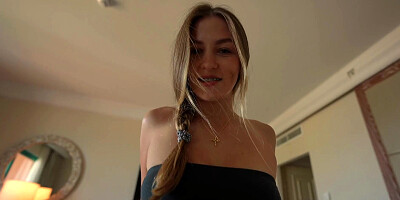 Busty stepsister Elina Lizz rides thick throbbing cock like a real pro
