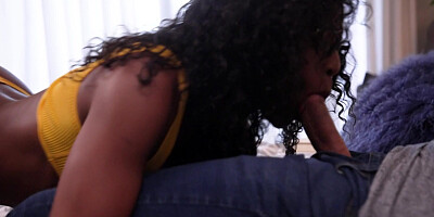 Curly-haired ebony Nicole Kitt gets deeply and showered with fresh jizz