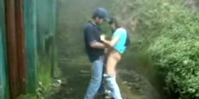 Youthful duo having joy outdoor