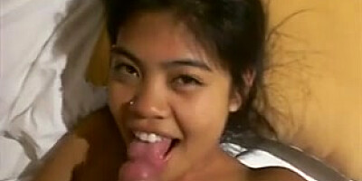 Nice thai gal from pattaya gets jism in face