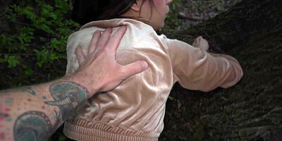 Dark-haired rookie Megan Love sucks fat pecker and fucks in public
