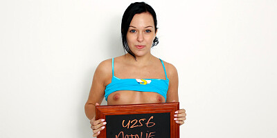 Natali Blue is about to go through a casting session