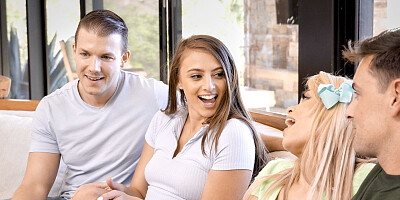 Cum drenched faces after a fast and furious hardcore foursome