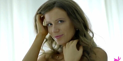 Toy Lover Mila Undressing And Rubbing Her Shaved Snatch With A Toy!