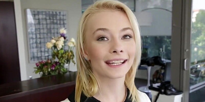 Tiny Blonde Gets Creamed