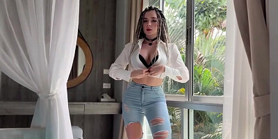 Surprise from Beauty with Dreadlocks - Hot Deepthroat and Fucking Till Creamp...