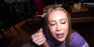 Inked bimbo Taylor Rae blows and rides horny dude in POV